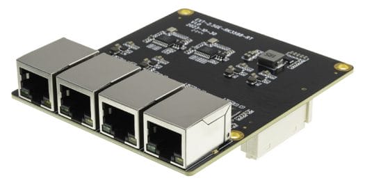 Firefly EXT-2.5GE-RK3588-RT: Quad 2.5GbE Ethernet Expansion Board for ROC-RK3588-RT SBC